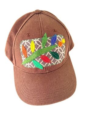 Hand Embellished Botanical Baseball Cap